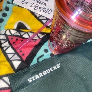 Starbucks Pink Siren Logo Glass tumbler